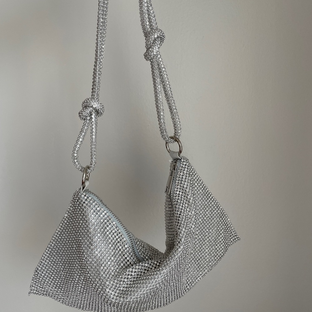 Rhinestone Knotted Shoulder Bag
